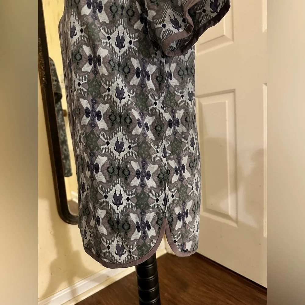 Tory Burch silk printed short sleeve blouse tunic 4 Designer